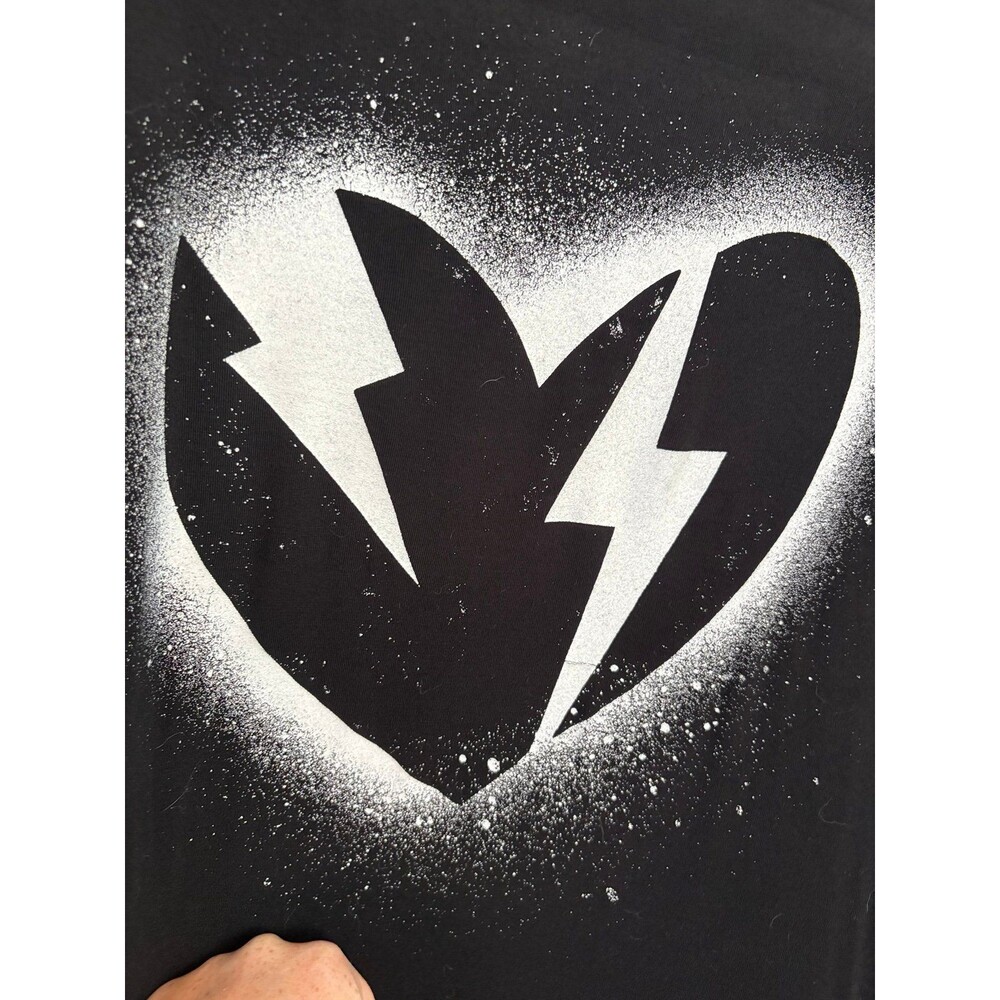 Torrid love sick size 0 black super soft heart lightening bolt cardigan sweater